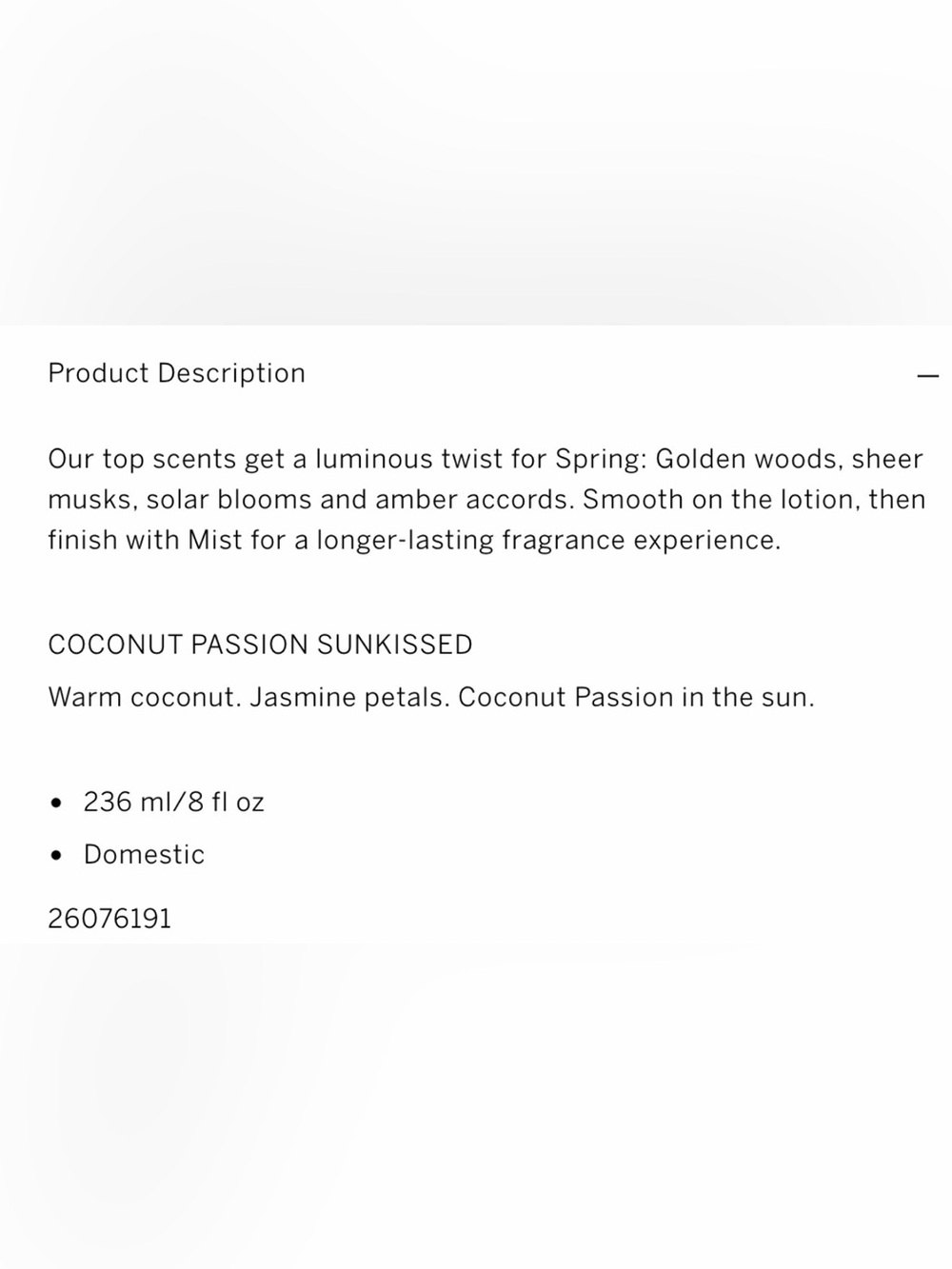 Victoria's Secret COCONUT PASSION SUNKISSED Fragrance Lotion~8 fl.oz. (Lot of 2) - Picture 3 of 3